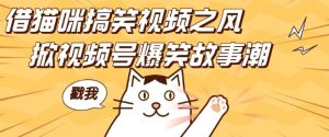 借猫咪搞笑视频之风，掀视频号爆笑故事潮，轻松日入四位数，无门槛快速入门!-小本创业副业项目推荐_零成本在家赚钱项目_中赚网