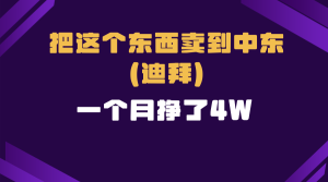 （13740期）跨境电商一个人在家把货卖到迪拜，暴力项目拆解-小本创业副业项目推荐_零成本在家赚钱项目_中赚网