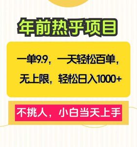 （13795期）一单9.9，一天百单无上限，不挑人，小白当天上手，轻松日入1000+-小本创业副业项目推荐_零成本在家赚钱项目_中赚网
