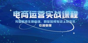 电商运营实战课程：完整解读生意参谋，教你如何有效上架宝贝，引流变现-小本创业副业项目推荐_零成本在家赚钱项目_中赚网