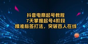 (13847期)抖音电商起号教程,7天掌握起号4阶段,精准标签打法,突破百人在线-小本创业副业项目推荐_零成本在家赚钱项目_中赚网