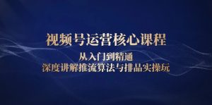 （13863期）视频号运营核心课程，从入门到精通，深度讲解推流算法与排品实操玩-小本创业副业项目推荐_零成本在家赚钱项目_中赚网