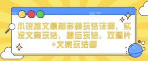 小说推文最新多种玩法详解，实况文案玩法，搬运玩法，双图片+文案玩法等-小本创业副业项目推荐_零成本在家赚钱项目_中赚网