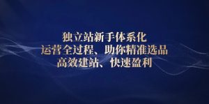 （13914期）独立站新手体系化 运营全过程，助你精准选品、高效建站、快速盈利-小本创业副业项目推荐_零成本在家赚钱项目_中赚网