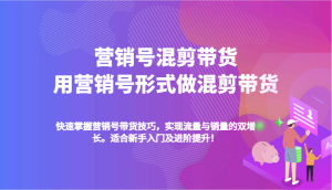 营销号混剪带货，用营销号形式做混剪带货，快速掌握带货技巧，实现流量与销量双增长-小本创业副业项目推荐_零成本在家赚钱项目_中赚网