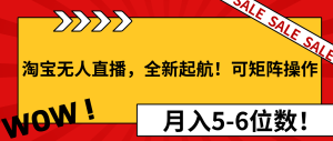 （13946期）淘宝无人直播，全新起航！可矩阵操作，月入5-6位数！-小本创业副业项目推荐_零成本在家赚钱项目_中赚网