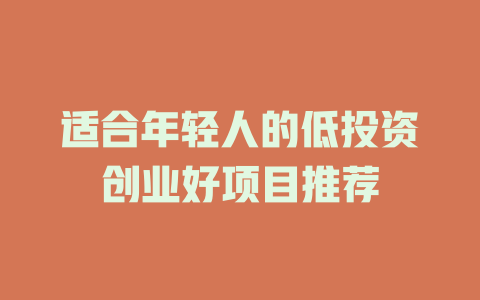 适合年轻人的低投资创业好项目推荐-小本创业副业项目推荐_零成本在家赚钱项目_中赚网