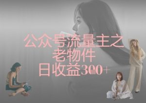公众号流量主之老物件日收益300+-小本创业副业项目推荐_零成本在家赚钱项目_中赚网