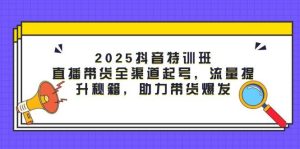 2025抖音特训班：直播带货全渠道起号，流量提升秘籍，助力带货爆发-小本创业副业项目推荐_零成本在家赚钱项目_中赚网