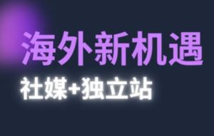 2025出海新机遇(社媒+独立站)，海外新机遇，实现独立站的高效运营与出海-小本创业副业项目推荐_零成本在家赚钱项目_中赚网