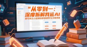 从零到一：深度拆解我运用AI撰写爽文小说挣取首笔稿费的全流程思路-小本创业副业项目推荐_零成本在家赚钱项目_中赚网