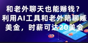 和老外聊天也能挣钱？利用AI工具和老外陪聊挣美金，时薪可达20刀-小本创业副业项目推荐_零成本在家赚钱项目_中赚网