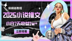 2025小说推文最新玩法，推文保姆级教程，小白7天收益1w+-小本创业副业项目推荐_零成本在家赚钱项目_中赚网