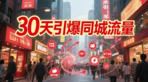 30天引爆同城流量：团购篇 认知篇 流量篇 来客篇 达人篇 老板人设IP篇 投流篇-小本创业副业项目推荐_零成本在家赚钱项目_中赚网