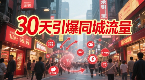 30天引爆同城流量：团购篇 认知篇 流量篇 来客篇 达人篇 老板人设IP篇 投流篇-小本创业副业项目推荐_零成本在家赚钱项目_中赚网