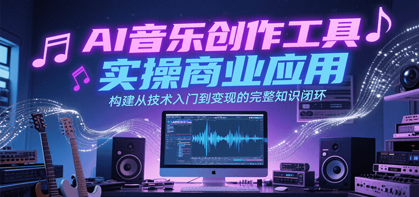 AI音乐创作工具实操商业应用，构建从技术入门到变现的完整知识闭环-小本创业副业项目推荐_零成本在家赚钱项目_中赚网
