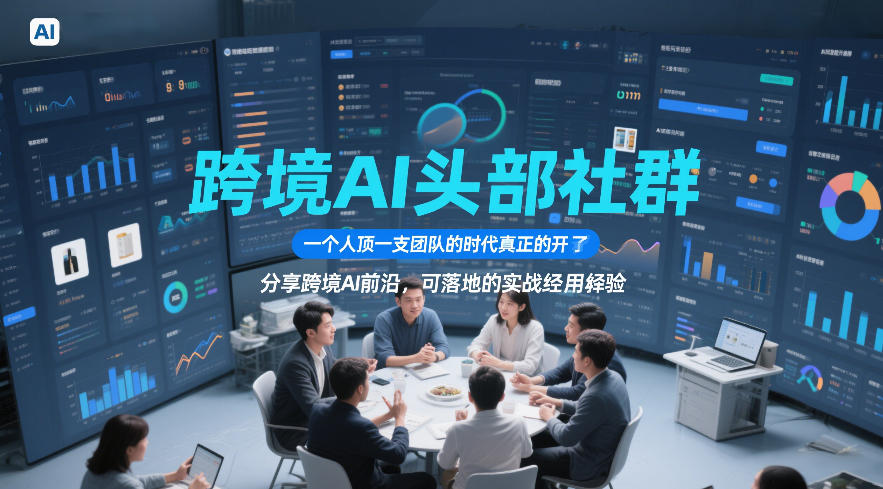 跨境AI头部社群，一个人顶一支团队的时代真正的开始了，分享跨境AI前沿，可落地的实战经验(更新4月22日)-小本创业副业项目推荐_零成本在家赚钱项目_中赚网