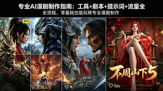专业AI漫剧制作指南：工具+剧本+提示词+流量全流程，零基础也能玩转专业漫剧制作-小本创业副业项目推荐_零成本在家赚钱项目_中赚网