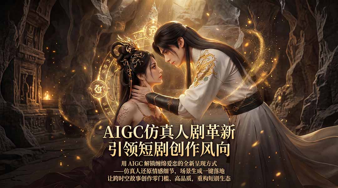 AIGC 仿真人短剧创作革新，解锁仙侠爱恋全新呈现，一键出高质场景，零门槛打造爆款剧集-小本创业副业项目推荐_零成本在家赚钱项目_中赚网