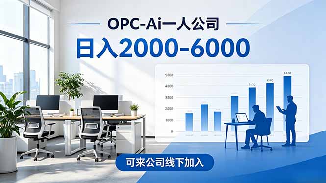 2026创业新风口—OPC一人公司模式震撼首发！日收益2000-6000+，项目绿色长久，安全稳健，合...-小本创业副业项目推荐_零成本在家赚钱项目_中赚网
