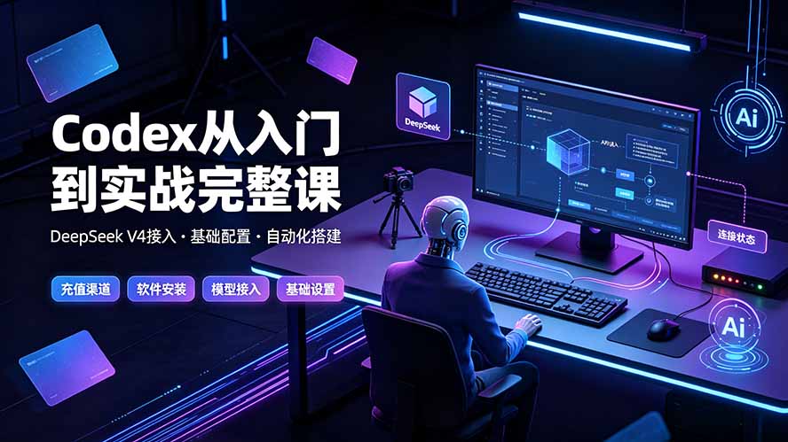 Codex从入门到实战完整课｜充值·安装·接入DeepSeek，记忆·插件·Skill·CLI·MCP全拆解-小本创业副业项目推荐_零成本在家赚钱项目_中赚网