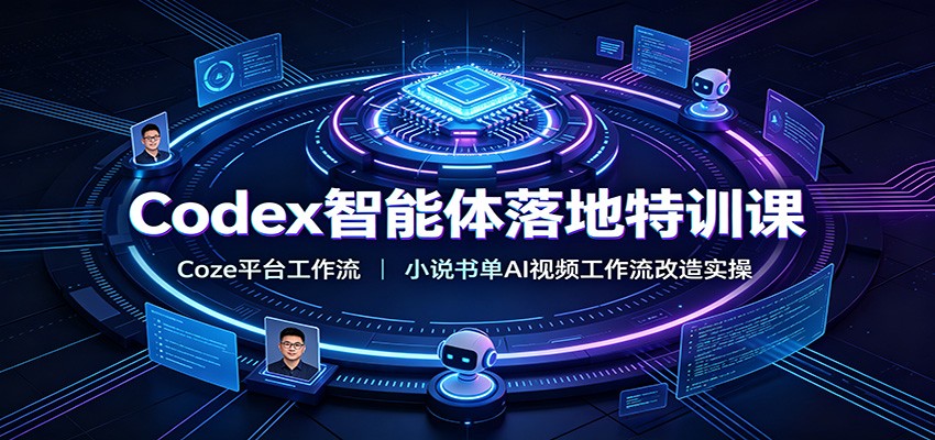 Codex智能体落地特训课：Coze平台工作流，小说书单AI视频工作流改造实操-小本创业副业项目推荐_零成本在家赚钱项目_中赚网
