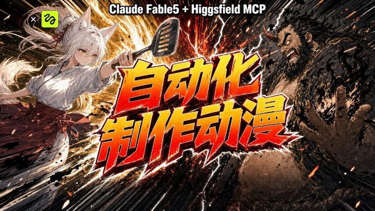 AI自动化动漫制作！Claude Fable 5接入Higgsfield MCP，直接生成完整创意内容-小本创业副业项目推荐_零成本在家赚钱项目_中赚网