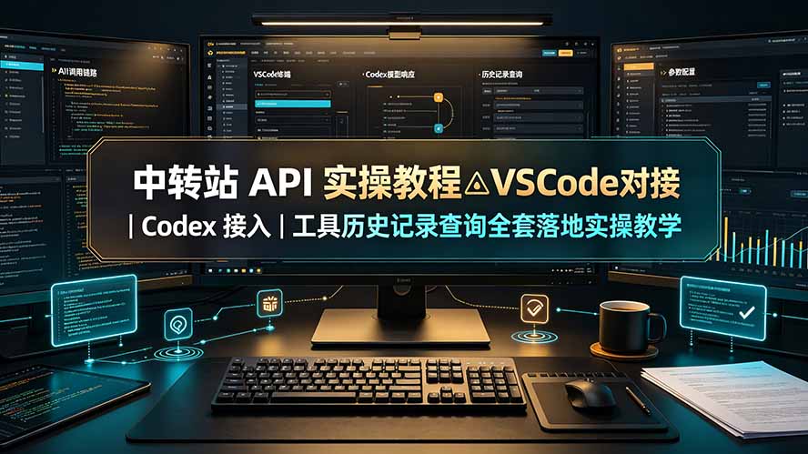 中转站 API 实操教程△VSCode 对接｜Codex 接入｜工具历史记录查询全套落地实操教学-小本创业副业项目推荐_零成本在家赚钱项目_中赚网