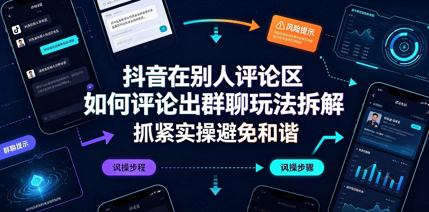 抖音在别人评论区如何评论出群聊玩法拆解，抓紧实操避免和谐-小本创业副业项目推荐_零成本在家赚钱项目_中赚网