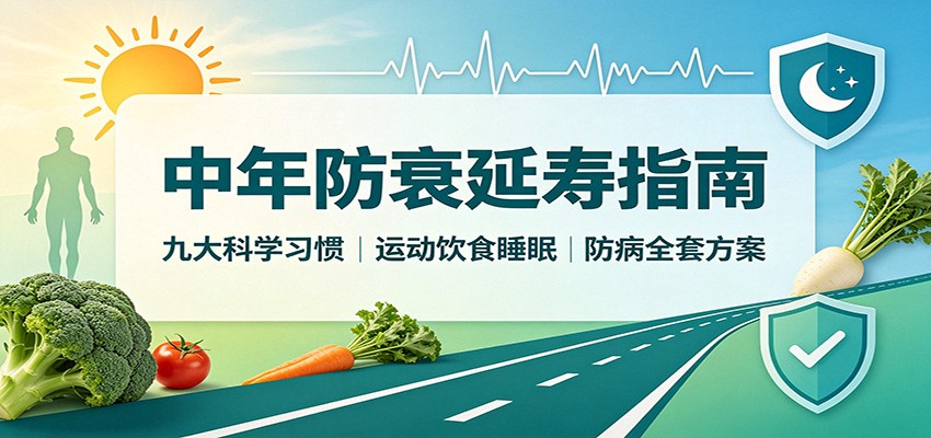 中年防衰延寿指南：九大科学习惯，运动饮食睡眠防病全套方案-小本创业副业项目推荐_零成本在家赚钱项目_中赚网