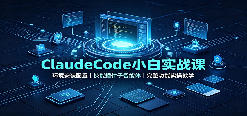 ClaudeCode小白实战课：环境安装配置，技能插件子智能体，完整功能实操教学-小本创业副业项目推荐_零成本在家赚钱项目_中赚网