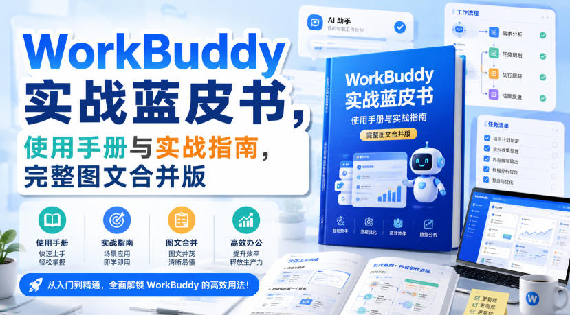 WorkBuddy实战蓝皮书，使用手册与实战指南，完整图文合并版-小本创业副业项目推荐_零成本在家赚钱项目_中赚网