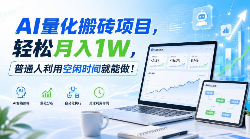 利用AI实现自动量化搬砖，月入万元，任何人都可以做！-小本创业副业项目推荐_零成本在家赚钱项目_中赚网