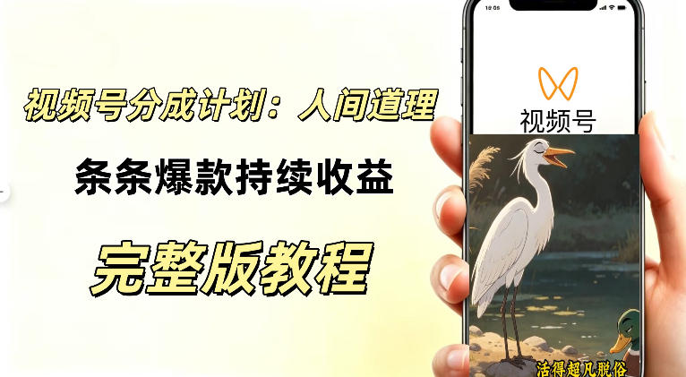 视频号新玩法之AI动漫画风励志视频，不用会画画、不用拍摄，持续化收益，详细拆解-小本创业副业项目推荐_零成本在家赚钱项目_中赚网