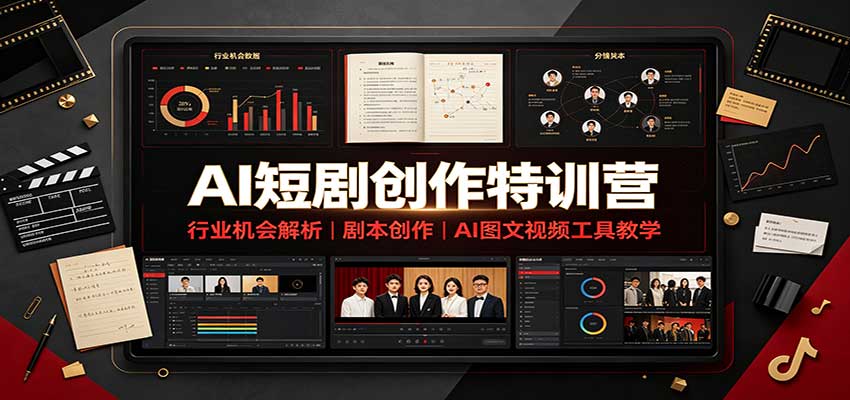AI短剧创作特训营：行业机会解析，剧本创作，AI图文视频工具教学(文字版)-小本创业副业项目推荐_零成本在家赚钱项目_中赚网