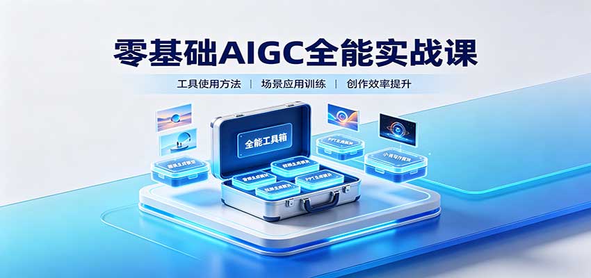 零基础AIGC全能实战课：覆盖绘画、影音、PPT、小说多场景AI创作-小本创业副业项目推荐_零成本在家赚钱项目_中赚网
