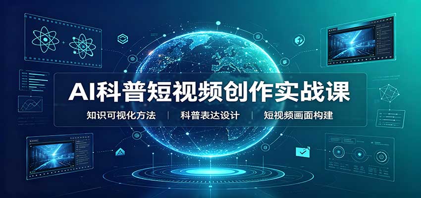 AI科普短视频创作实战课：配套要点文档，文案与视频提示词模板教学-小本创业副业项目推荐_零成本在家赚钱项目_中赚网