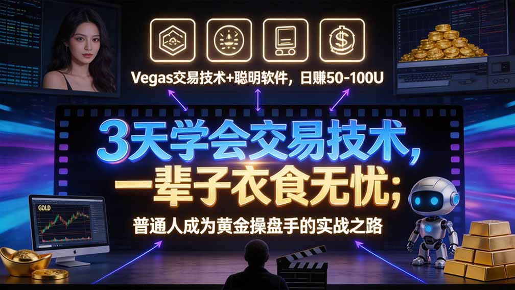 “顺势而为交易系统”3天学会交易技术，聪明软件辅助，小白也能看懂趋势交易，日入30-100U,长期稳定-小本创业副业项目推荐_零成本在家赚钱项目_中赚网