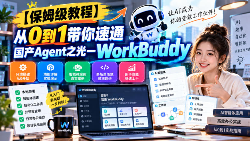 【保姆级教程】从0到1带你速通国产Agent之光—WorkBuddy【文档】-小本创业副业项目推荐_零成本在家赚钱项目_中赚网