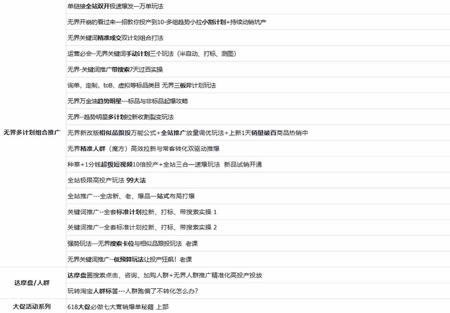 图片[2]-2026淘天开单秘籍PRO实战陪跑课程-更新1012：全套落地运营玩法，一站式解决淘宝流量低、不出单难题-小本创业副业项目推荐_零成本在家赚钱项目_中赚网
