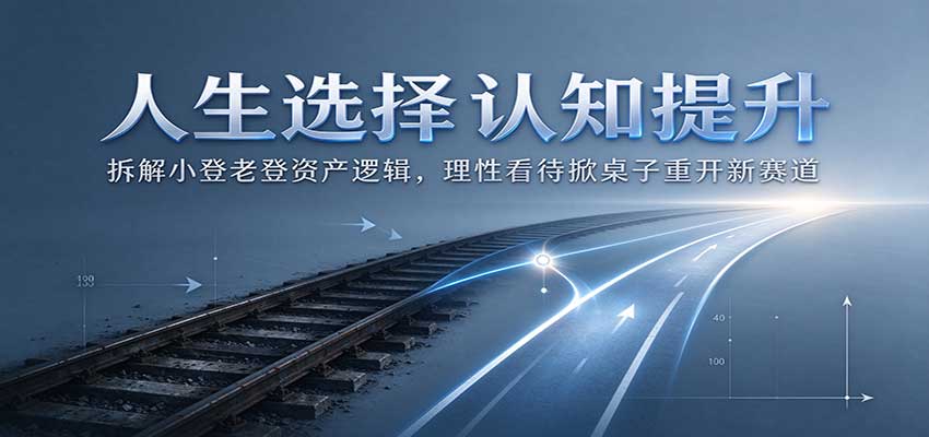人生选择认知提升：拆解小登老登资产逻辑，理性看待掀桌子重开新赛道-小本创业副业项目推荐_零成本在家赚钱项目_中赚网