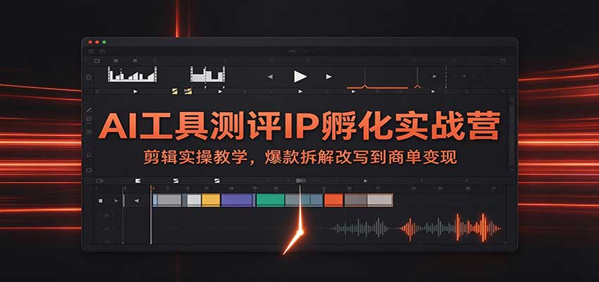AI工具测评IP孵化实战营：剪辑实操教学，爆款拆解改写到商单变现-小本创业副业项目推荐_零成本在家赚钱项目_中赚网