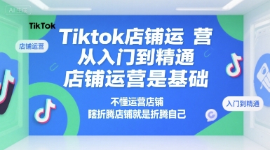 Tiktok店铺运营从入门到精通，店铺运营是基础，不懂运营店铺，瞎折腾店铺就是折腾自己-小本创业副业项目推荐_零成本在家赚钱项目_中赚网